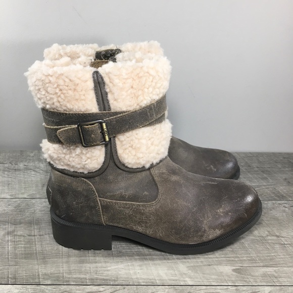 UGG Shoes - UGG 1095153 Blayre III Waterproof Shearling Lined Gray Women’s Boots Size 8.5